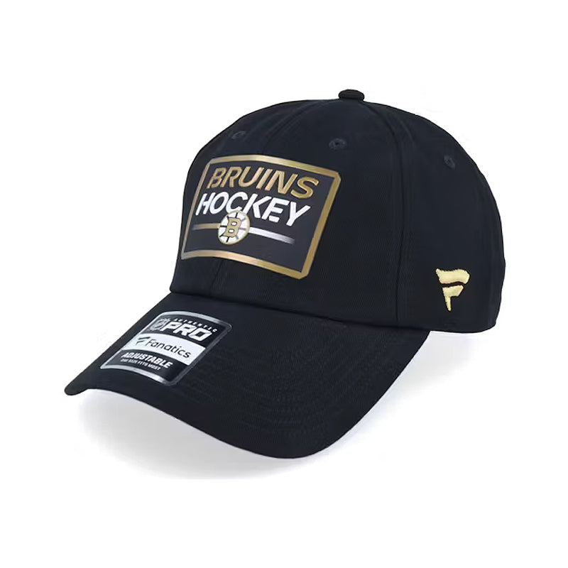 Boston Bruins NHL 100th Anniversary Black Gold Adjustable Cap