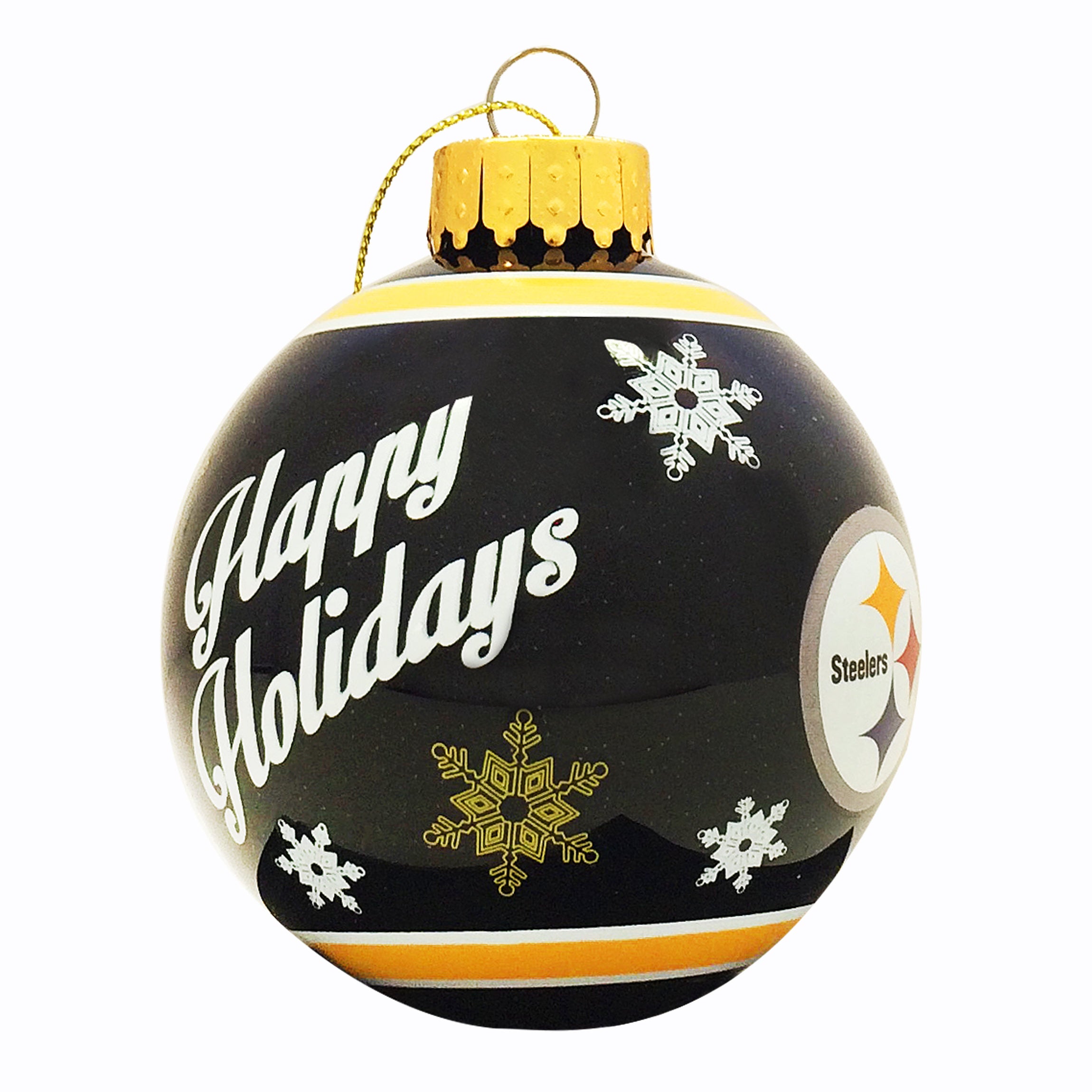 Pittsburgh Steelers Glass Ball Ornament 