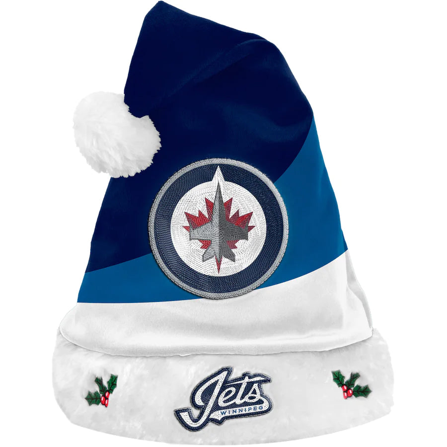 Winnipeg Jets NHL 3 Tone Plush Santa Hat Sport Army