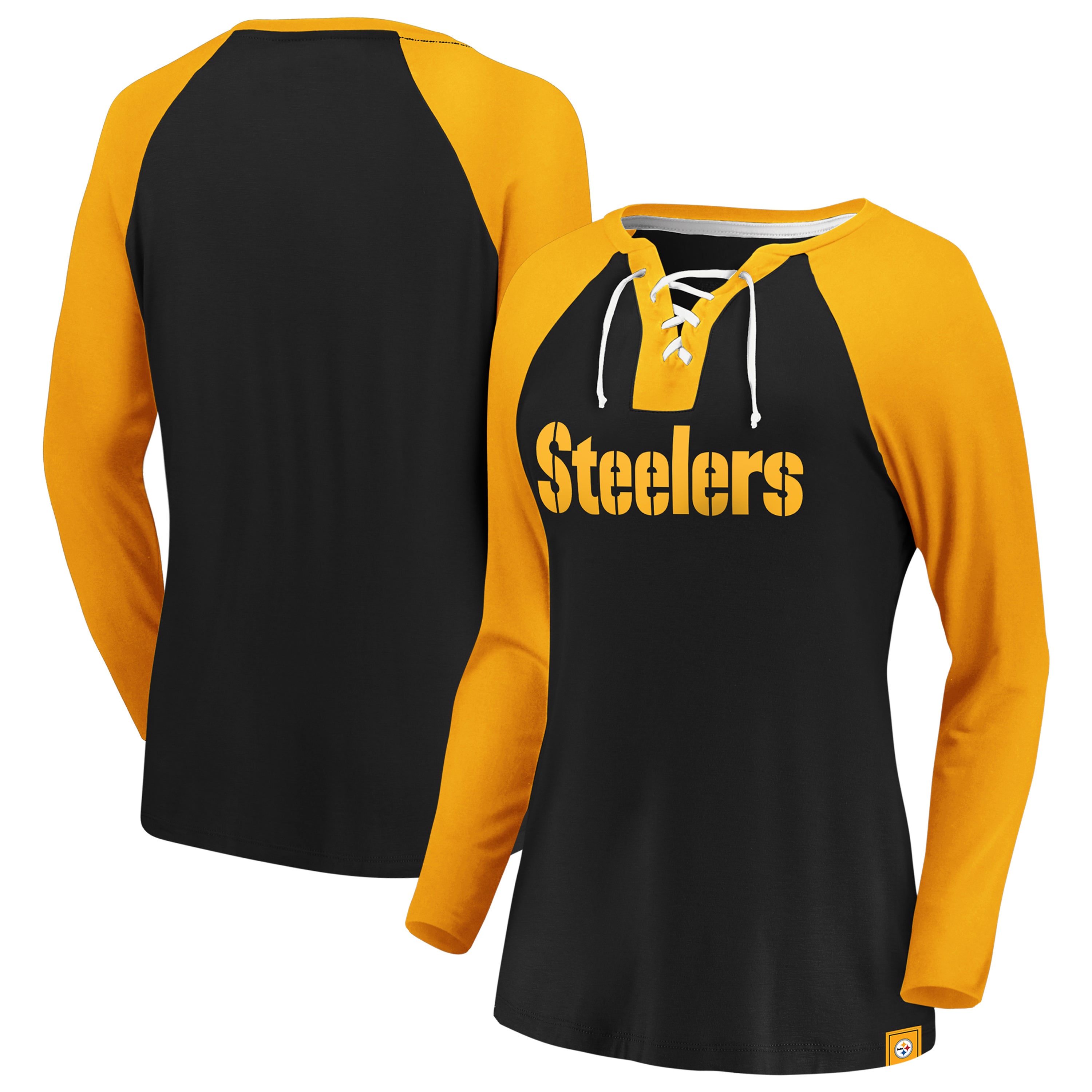 steelers lace up shirt