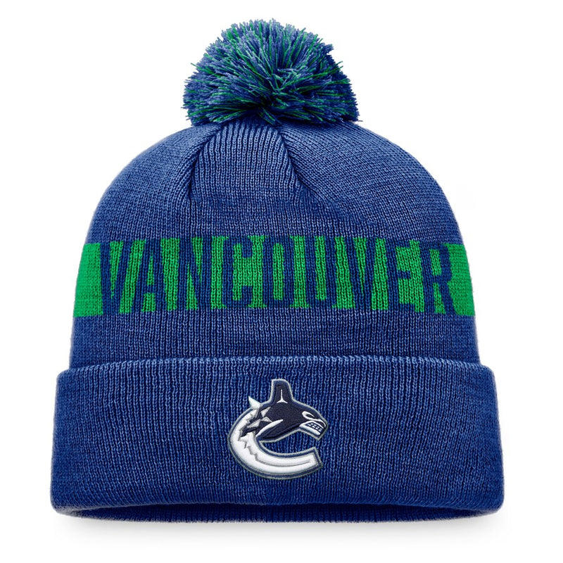 Load image into Gallery viewer, Vancouver Canucks NHL Fundamental Patch Cuff Knit Toque
