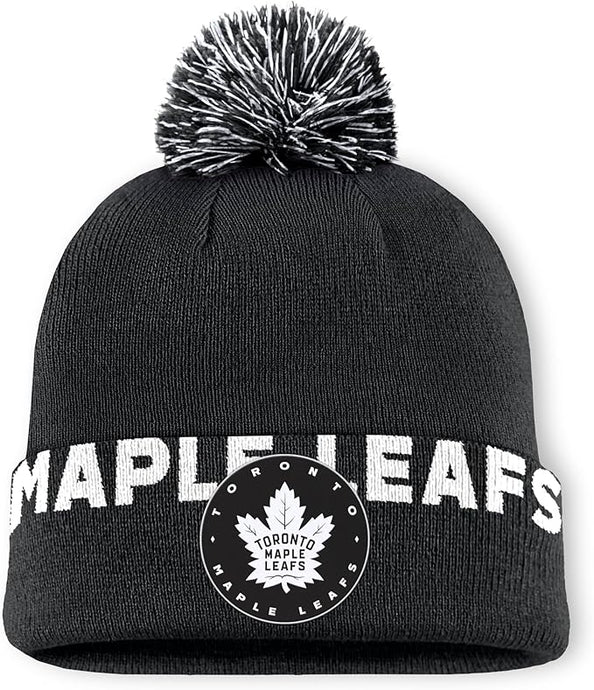 Toronto Maple Leafs NHL Black High Stick Cuff Knit Toque