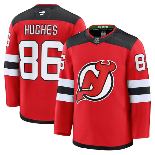 Jack Hughes New Jersey Devils NHL Fanatics Premium Home Jersey