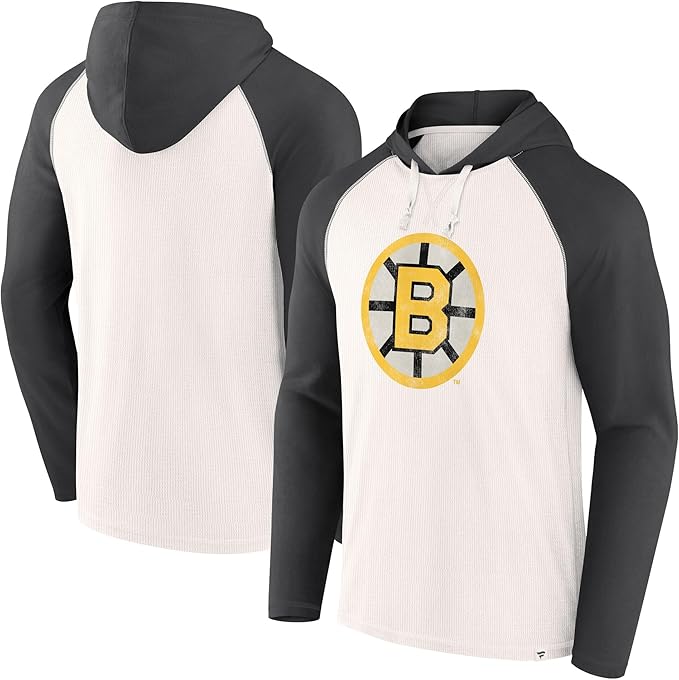 Load image into Gallery viewer, Boston Bruins NHL Vintage Raglan Winger Pullover Hoodie
