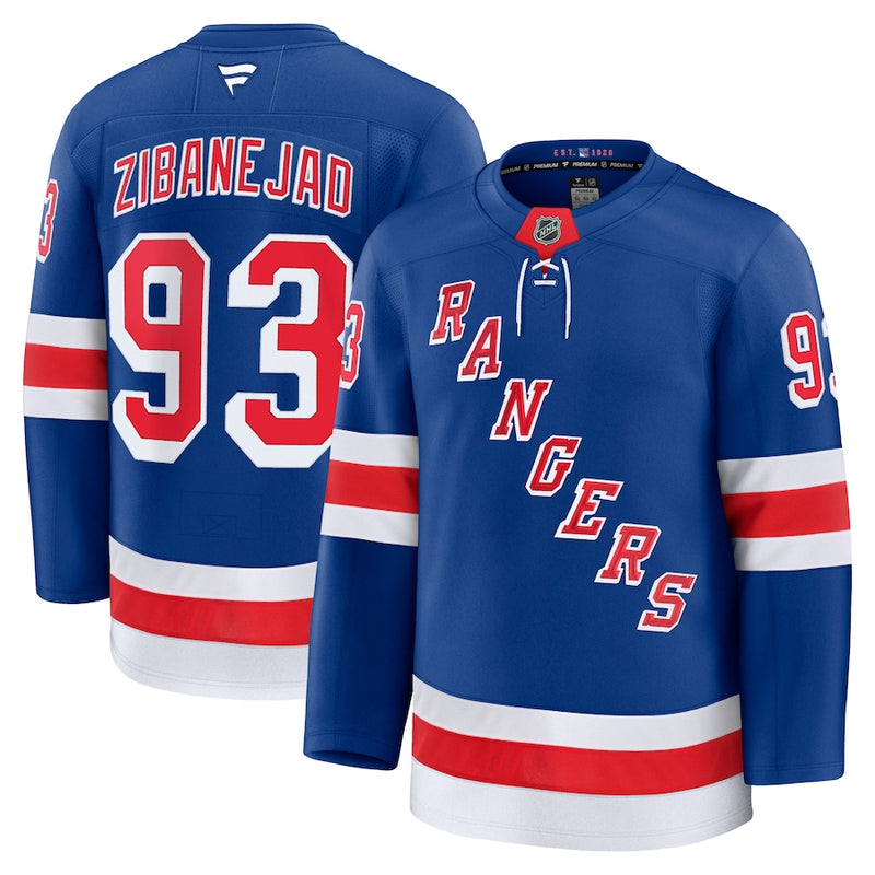 Load image into Gallery viewer, Mika Zibanejad New York Rangers NHL Fanatics Premium Home Jersey
