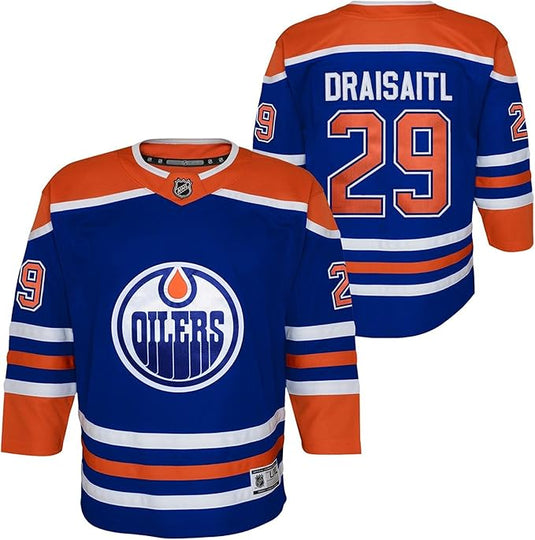 Youth Leon Draisaitl Edmonton Oilers NHL Premier Royal Team Jersey