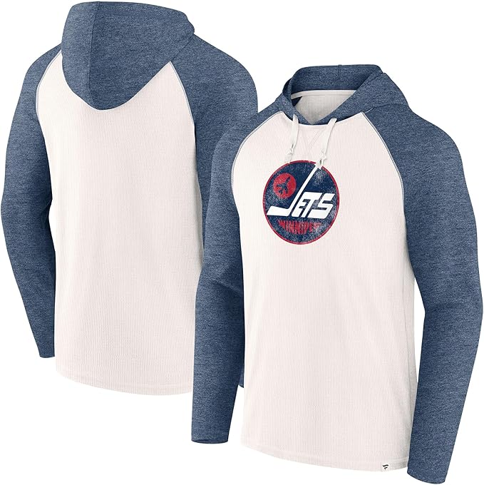 Winnipeg Jets NHL Vintage Raglan Winger Pullover Hoodie