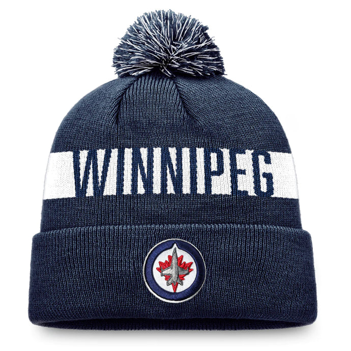 Tuque en tricot à revers avec patch fondamental de la LNH des Jets de Winnipeg