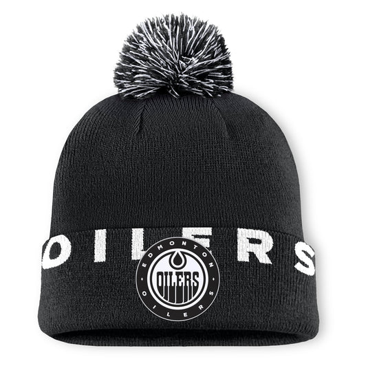 Edmonton Oilers NHL Black High Stick Cuff Knit Toque