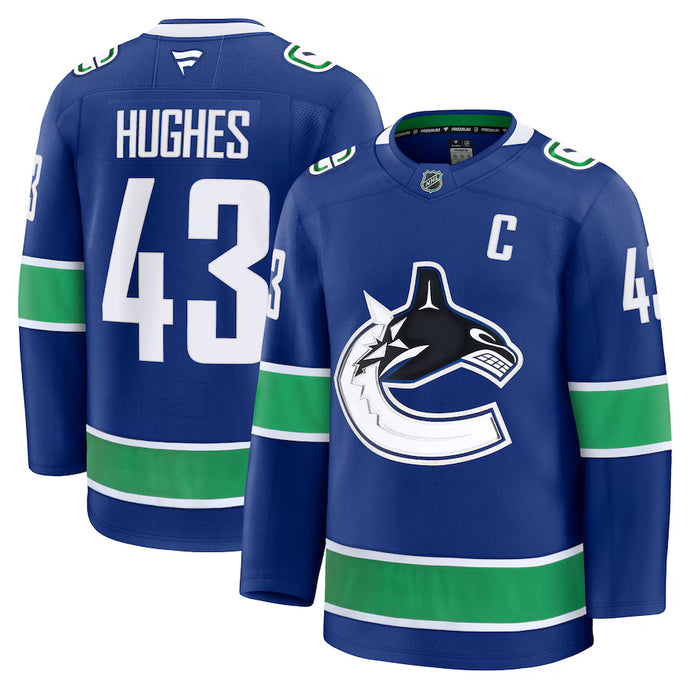 Quinn Hughes Vancouver Canucks NHL Fanatics Premium Home Jersey