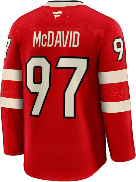 Connor McDavid Team Canada Fanatics 2025 4 Nations Face-Off Premium Red Jersey