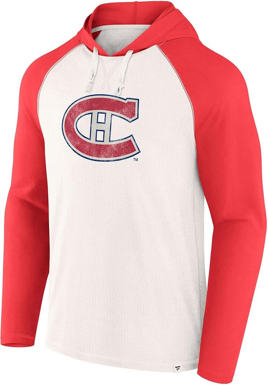 Montreal Canadiens NHL Vintage Raglan Winger Pullover Hoodie