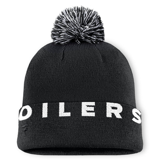 Edmonton Oilers NHL Black High Stick Cuff Knit Toque