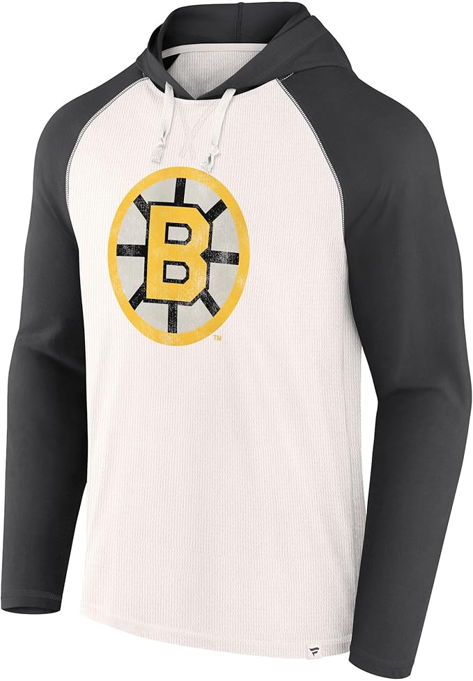 Load image into Gallery viewer, Boston Bruins NHL Vintage Raglan Winger Pullover Hoodie
