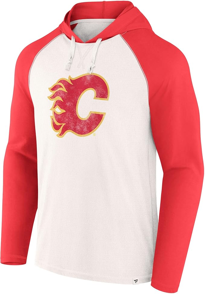 Load image into Gallery viewer, Calgary Flames NHL Vintage Raglan Winger Pullover Hoodie
