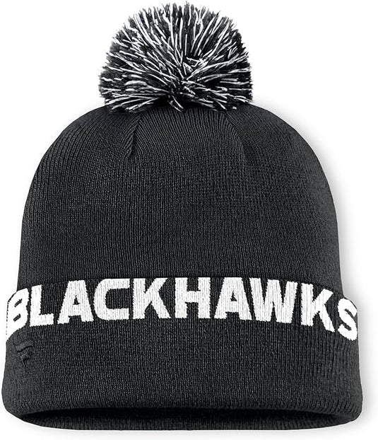 Chicago Blackhawks NHL Black High Stick Cuff Knit Toque