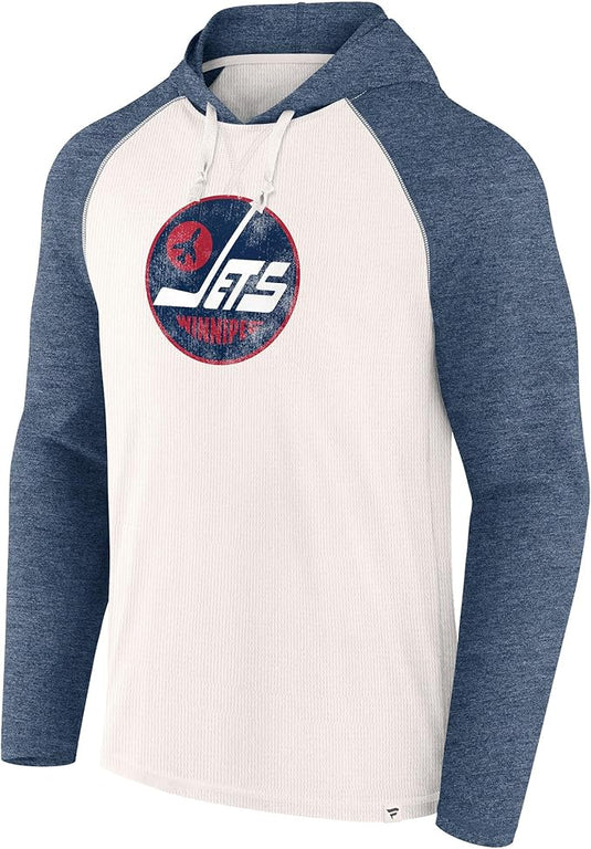 Winnipeg Jets NHL Vintage Raglan Winger Pullover Hoodie