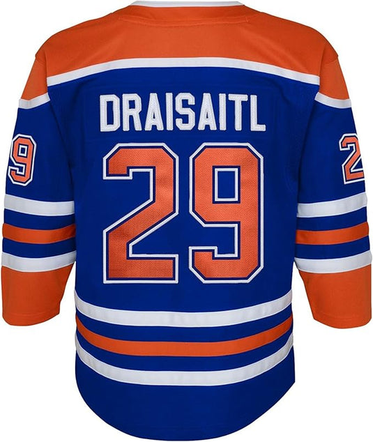 Youth Leon Draisaitl Edmonton Oilers NHL Premier Royal Team Jersey