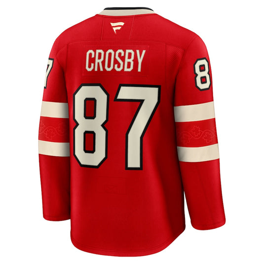 Sidney Crosby Team Canada Fanatics 2025 4 Nations Face-Off Premium Red Jersey