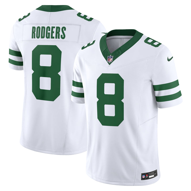 Load image into Gallery viewer, Aaron Rodgers New York Jets NFL Nike Vapor F.U.S.E. Limited Player White Jersey
