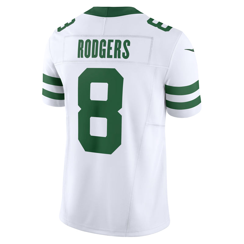 Load image into Gallery viewer, Aaron Rodgers New York Jets NFL Nike Vapor F.U.S.E. Limited Player White Jersey
