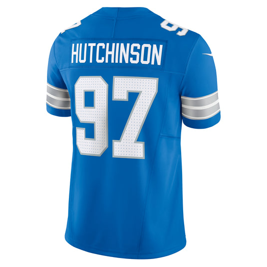 Aidan Hutchinson Detroit Lions NFL Nike Vapor F.U.S.E. Limited Player Blue Jersey