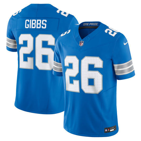 Jahmyr Gibbs Detroit Lions NFL Nike Vapor F.U.S.E. Limited Player Blue Jersey