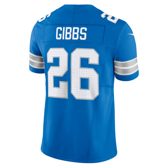 Jahmyr Gibbs Detroit Lions NFL Nike Vapor F.U.S.E. Limited Player Blue Jersey