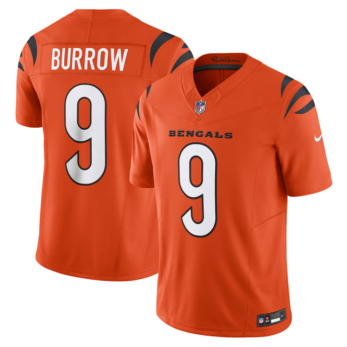 Joe Burrow Cincinnati Bengals NFL Nike Vapor F.U.S.E. Limited Player Orange Jersey