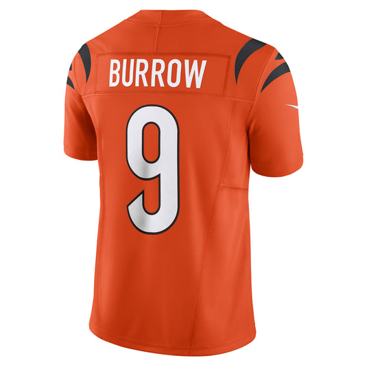 Joe Burrow Cincinnati Bengals NFL Nike Vapor F.U.S.E. Limited Player Orange Jersey