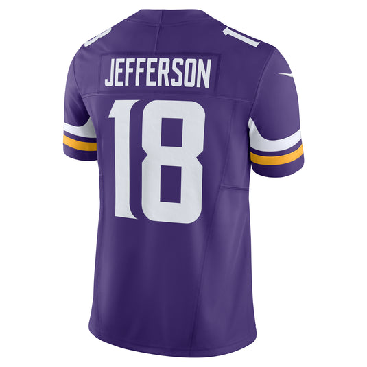 Justin Jefferson Minnesota Vikings NFL Nike Vapor F.U.S.E. Limited Player Purple Jersey