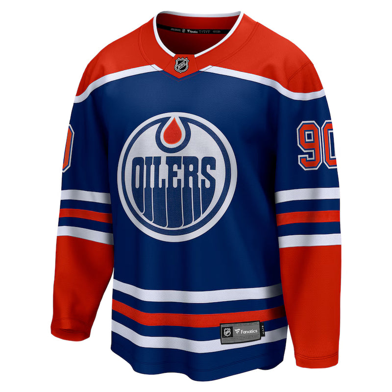 Load image into Gallery viewer, Corey Perry Edmonton Oilers NHL Fanatics Breakaway Royal Home Jersey
