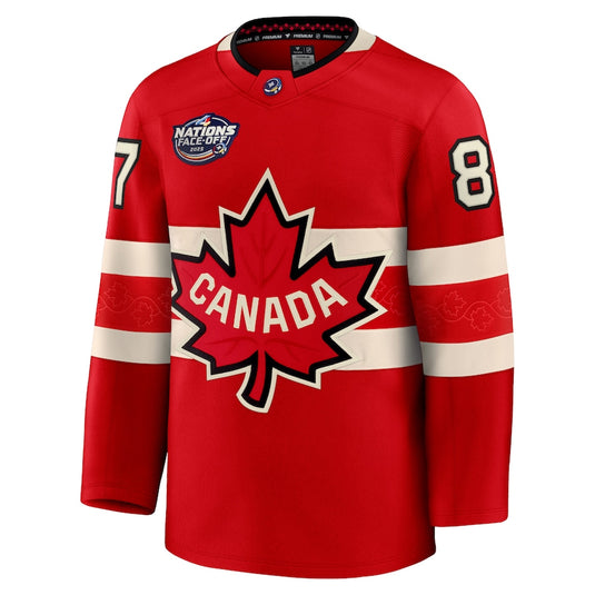 Sidney Crosby Team Canada Fanatics 2025 4 Nations Face-Off Premium Red Jersey