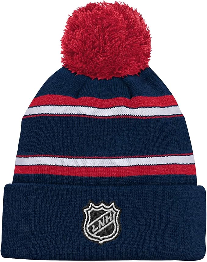 Load image into Gallery viewer, Kid&#39;s Montreal Canadiens NHL Jacquard Cuff Knit Pom Toque
