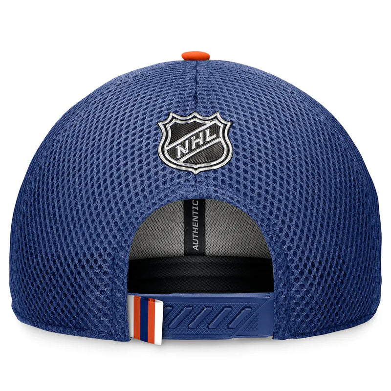 Load image into Gallery viewer, Edmonton Oilers 2024 NHL Draft On Stage Trucker Cap
