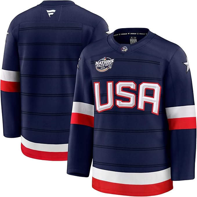 Load image into Gallery viewer, Team USA Fanatics 2025 4 Nations Face-Off Premium Navy Jersey
