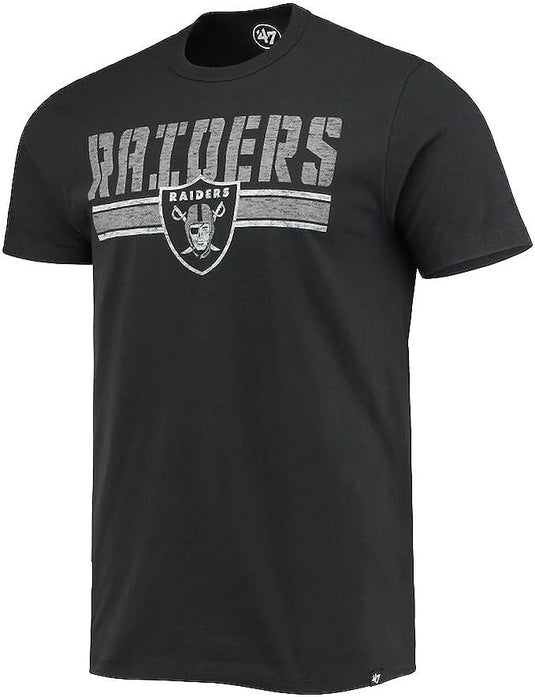 T-shirt avec logo à rayures NFL des Raiders de Las Vegas