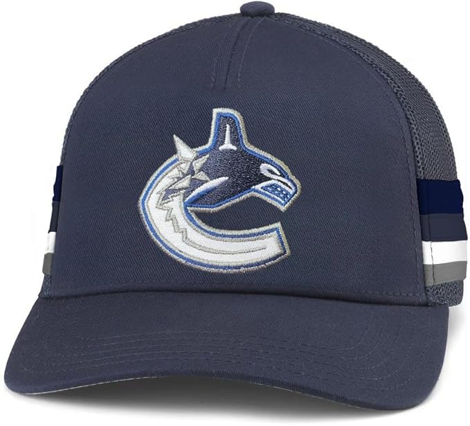 Vancouver Canucks NHL HotFoot Stripes Trucker Adjustable Cap