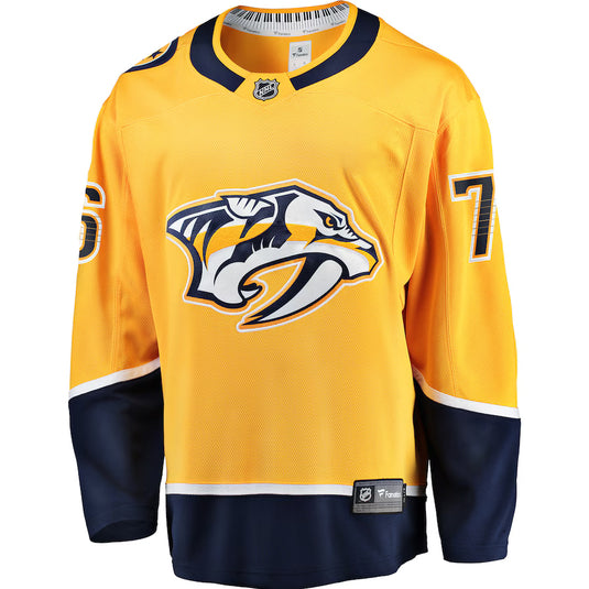 Maillot Domicile Breakaway des Fanatics de la LNH des Predators de Nashville de Juuse Saros