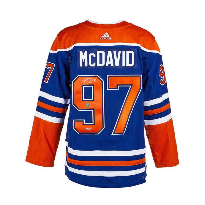 Connor McDavid Signed Edmonton Oilers Adidas Pro Home Royal Jersey