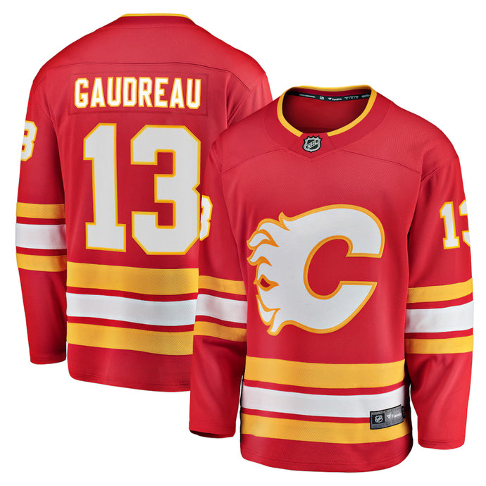 Johnny Gaudreau Maillot à domicile des fanatiques de la LNH des Flames de Calgary