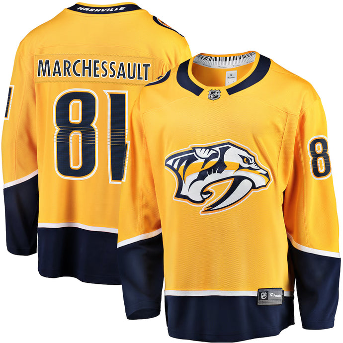 Maillot Domicile Breakaway des Fanatics de la LNH des Predators de Nashville de Juuse Saros