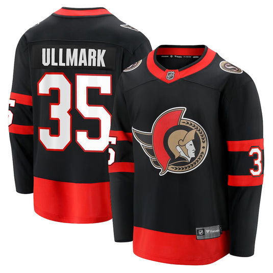 Linus Ullmark Ottawa Senators NHL Fanatics Breakaway Black Home Jersey