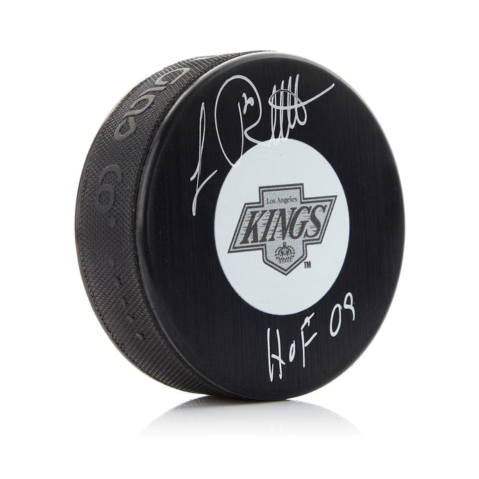 Luc Robitaille Signed Los Angeles Kings Puck with HOF Note
