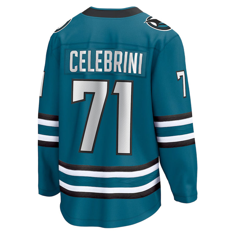 Load image into Gallery viewer, Macklin Celebrini San Jose Sharks NHL Fanatics Breakaway Home Jersey
