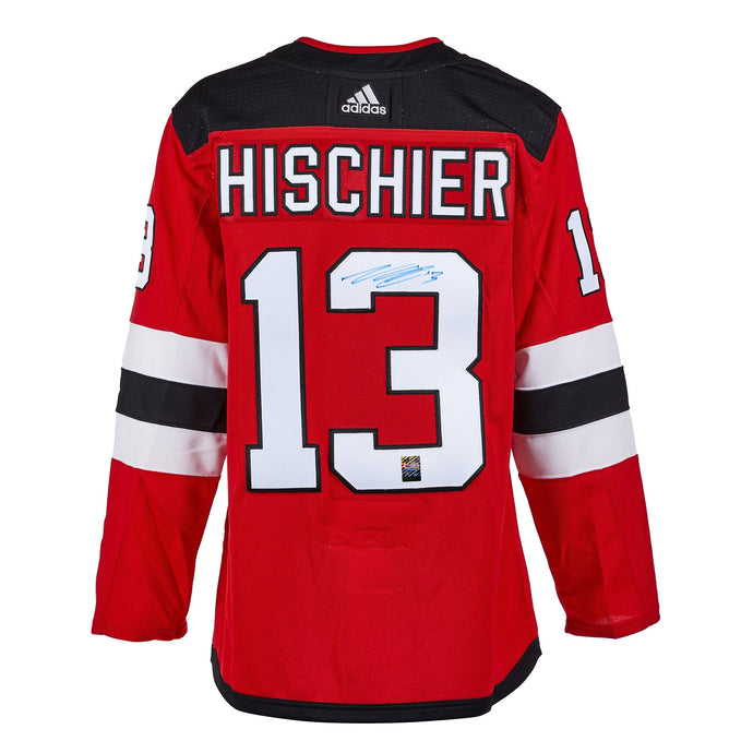 Nico Hischier Signed New Jersey Devils Adidas Pro Jersey