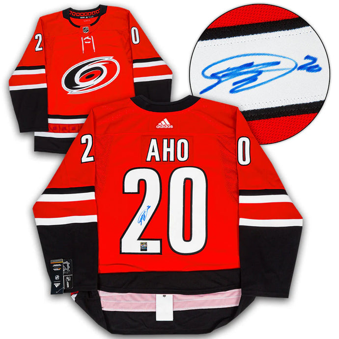 Sebastian Aho Signed Carolina Hurricanes Adidas Pro Jersey