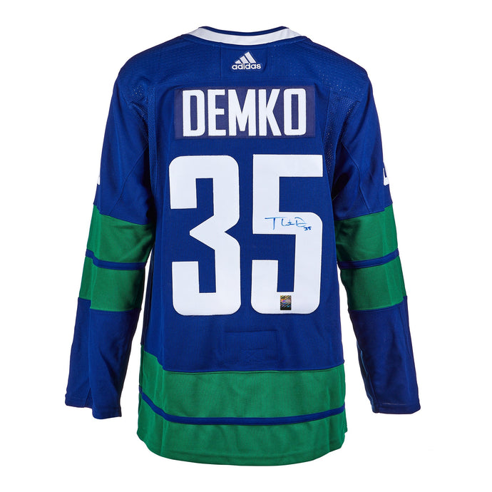 Thatcher Demko Signed Vancouver Canucks Adidas Pro Jersey