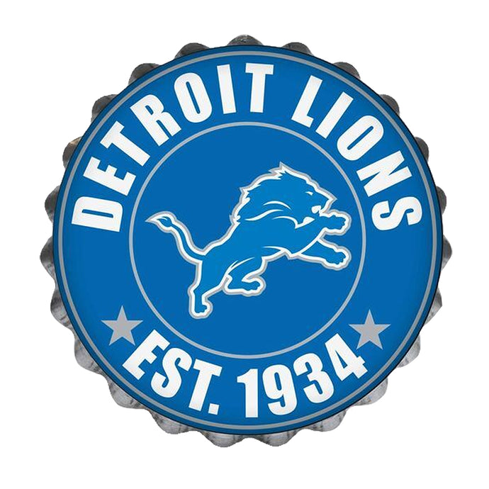 Detroit Lions NFL Bottle Cap Wall Logo