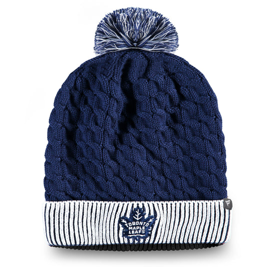 Bonnet à pompon emblématique de la LNH des Maple Leafs de Toronto pour femmes